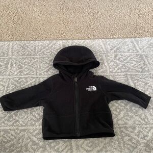 Black Glacier Full-Zip Hoodie by The North Face in size 0-3 months